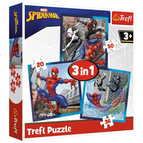 Puzzle 3w1 - Pajęczy przyjaciele - Disney Marvel Spiderman Trefl 34874 Puzzle 3w1 - Pajęczy przyjaciele - Disney Marvel Spiderman Trefl 34874