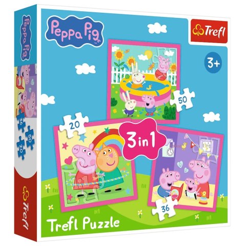 Puzzle 3w1 - Peppa i przyjaciele - Peppa Pig Trefl 34873 Puzzle 3w1 - Peppa i przyjaciele - Peppa Pig Trefl 34873