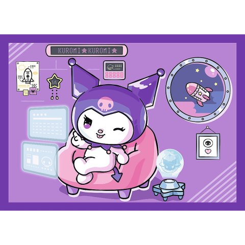 Puzzle - 4w1 - Dzień Kuromi - Hello Kitty Trefl 34676 Puzzle - 4w1 - Dzień Kuromi - Hello Kitty Trefl 34676