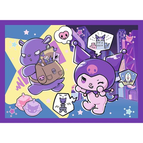 Puzzle - 4w1 - Dzień Kuromi - Hello Kitty Trefl 34676 Puzzle - 4w1 - Dzień Kuromi - Hello Kitty Trefl 34676