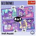 Puzzle - 4w1 - Dzień Kuromi - Hello Kitty Trefl 34676