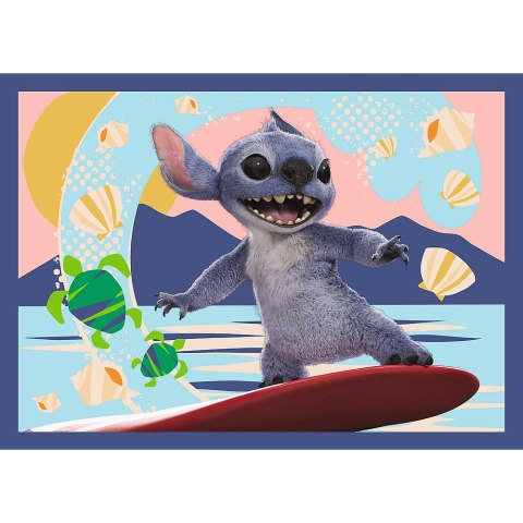 Puzzle - 4w1 - Wakacje na Hawajach - Disney Stitch Trefl 34666 Puzzle - 4w1 - Wakacje na Hawajach - Disney Stitch Trefl 34666