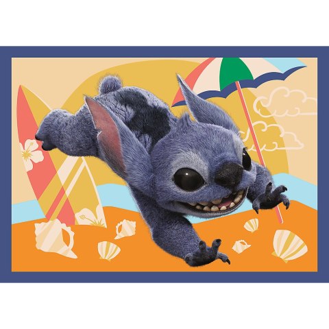 Puzzle - 4w1 - Wakacje na Hawajach - Disney Stitch Trefl 34666 Puzzle - 4w1 - Wakacje na Hawajach - Disney Stitch Trefl 34666