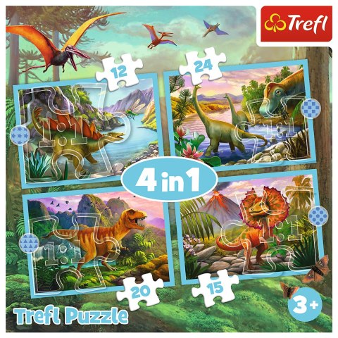 Puzzle - 4w1 - Wyjątkowe dinozaury - Trefl 34609 Puzzle - 4w1 - Wyjątkowe dinozaury - Trefl 34609