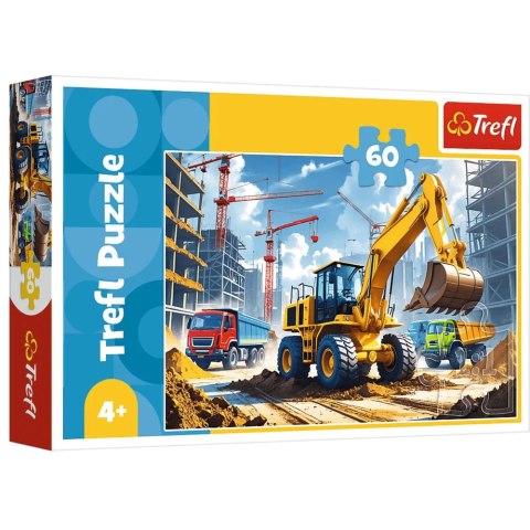 Puzzle 60 - Traktor koparko - ładowarka Trefl 17406 Puzzle 60 - Traktor koparko - ładowarka Trefl 17406