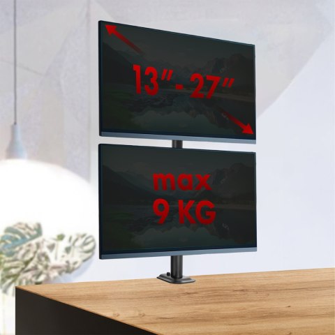Uchwyt do monitora Maclean, max VESA 100x100, 13-27", 9kg, MC-966 Uchwyt do monitora Maclean, max VESA 100x100, 13-27", 9kg, MC-966