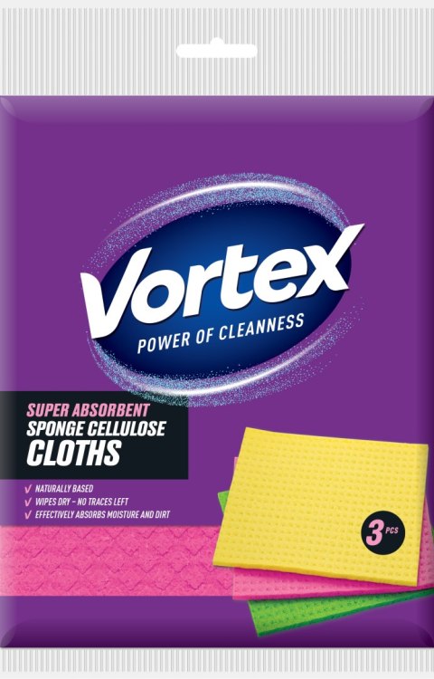 VORTEX Ściereczki gąbczaste 3 szt. VORTEX Ściereczki gąbczaste 3 szt.