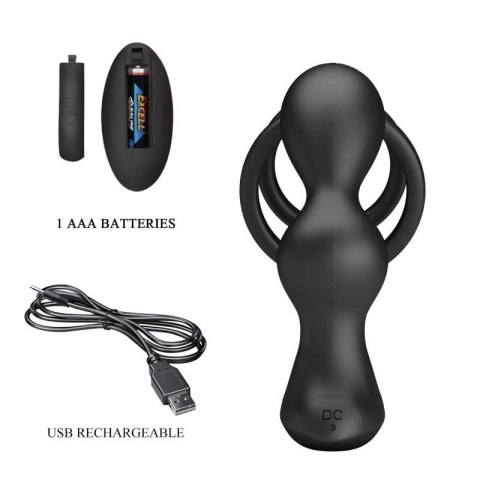 MR PLAY - VIBRATING ANAL PLUG with RING - Remote Control 12 functions MR PLAY - VIBRATING ANAL PLUG with RING - Remote Control 12 functions