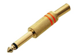 1182# Wtyk jack 6,3 mono metal złoty