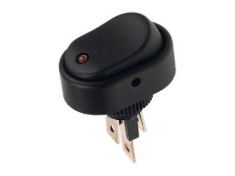 4692# Przełącznik asw-20d czarny z czerwoną led 12v