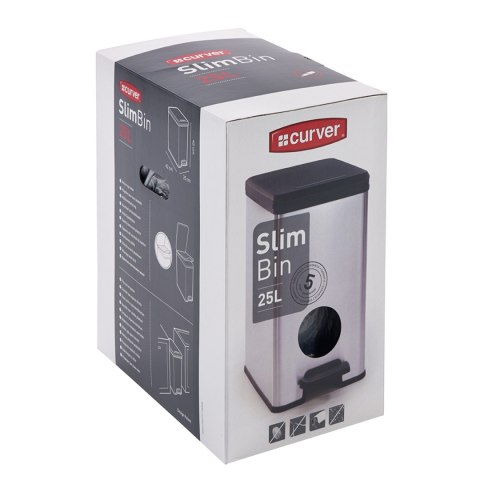 Kosz na śmieci z pedałem Slim Bin 25L Kosz na śmieci z pedałem Slim Bin 25L