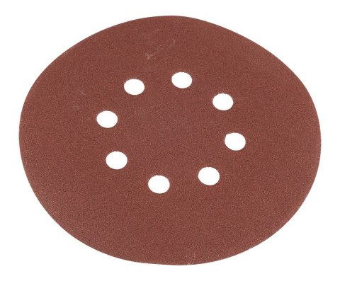 Krążki ścierne na rzep 150 mm, P150, 5 szt., z 8 otworami Krążki ścierne na rzep 150 mm, P150, 5 szt., z 8 otworami