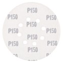 Krążki ścierne na rzep 150 mm, P150, 5 szt., z 8 otworami