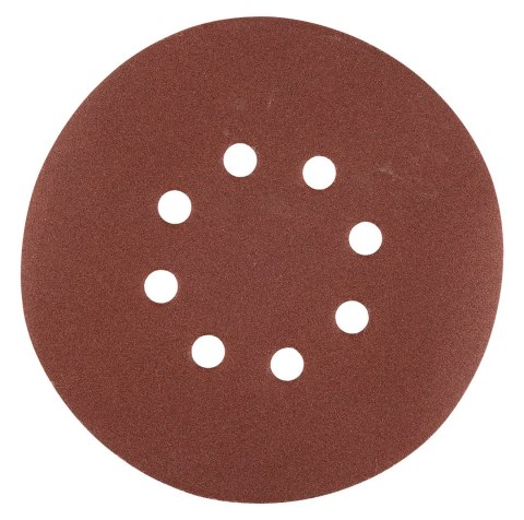 Krążki ścierne na rzep 150 mm, P150, 5 szt., z 8 otworami Krążki ścierne na rzep 150 mm, P150, 5 szt., z 8 otworami