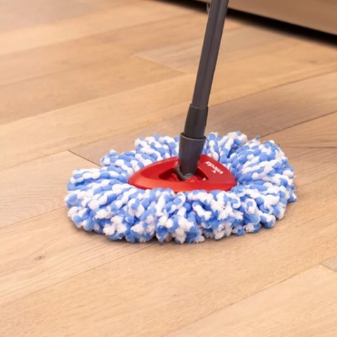 Mop obrotowy Vileda, Dwie komory - czysta i brudna woda, System odwirowujący, Składany drążek, Łatwe mycie narożników, Turbo H2p Mop obrotowy Vileda, Dwie komory - czysta i brudna woda, System odwirowujący, Składany drążek, Łatwe mycie narożników, Turbo H2p