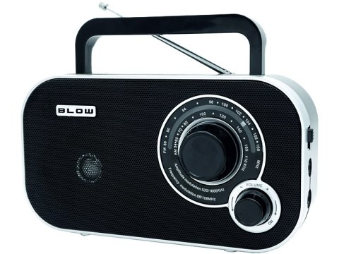 77-543# Radio przenośne analogowe am/fm blow ra12 czarno-białe