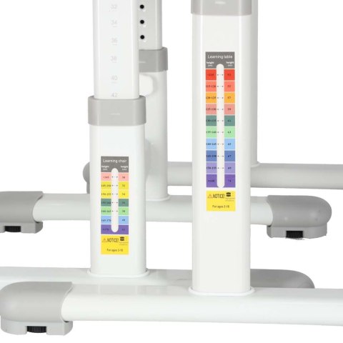 Biurko dziecięce szkolne regulowane krzesło lampka LED USB szare Biurko dziecięce szkolne regulowane krzesło lampka LED USB szare