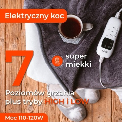 CR 7418 Elektryczny koc nakładany z czasomierzem (1) super miękki CR 7418 Elektryczny koc nakładany z czasomierzem (1) super miękki