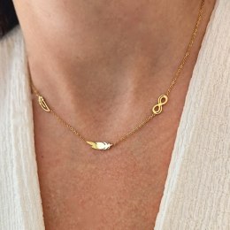 Naszyjnik stal chirurgiczna pozłacana 14k gold NST1618