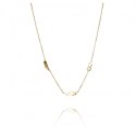 Naszyjnik stal chirurgiczna pozłacana 14k gold NST1618