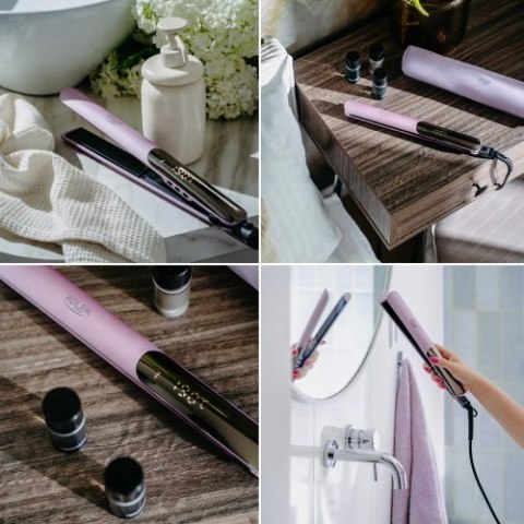 AD 2329 Prostownica do włosów keratynowa | powłoka ceramiczno-keratynowa | wyświetlacz lcd | 6 poziomów temp. | etui + rękawiczk AD 2329 Prostownica do włosów keratynowa | powłoka ceramiczno-keratynowa | wyświetlacz lcd | 6 poziomów temp. | etui + rękawiczk