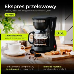 AD 4381 black Ekspres przelewowy 0,6l