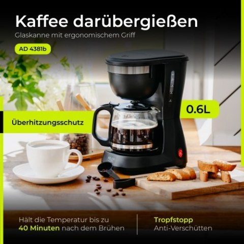 AD 4381 black Ekspres przelewowy 0,6l AD 4381 black Ekspres przelewowy 0,6l