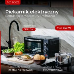 AD 6032 Piekarnik elektryczny 9l | regulacja temperatury | minutnik |