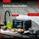 AD 6032 Piekarnik elektryczny 9l | regulacja temperatury | minutnik |