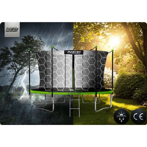 Drabinka do trampoliny 312-435cm 10-14ft 2-stopniowa Neo-Sport Drabinka do trampoliny 312-435cm 10-14ft 2-stopniowa Neo-Sport