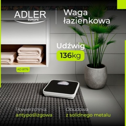 EURO PE AD 8179 BLACK MECHANICZNA WAGA ŁAZIENKOWA EURO PE AD 8179 BLACK MECHANICZNA WAGA ŁAZIENKOWA