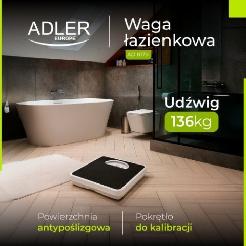 EURO PE AD 8179 BLACK MECHANICZNA WAGA ŁAZIENKOWA EURO PE AD 8179 BLACK MECHANICZNA WAGA ŁAZIENKOWA