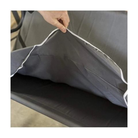 Huśtawka ogrodowa 3-osobowa z baldachimem i 2 poduszkami, grafitowa HO01