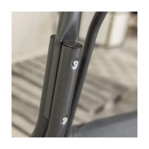 Huśtawka ogrodowa 3-osobowa z baldachimem i 2 poduszkami, grafitowa HO01