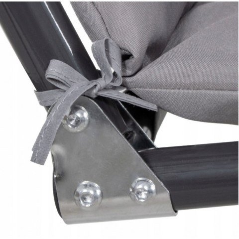 Huśtawka ogrodowa 3-osobowa z baldachimem i 2 poduszkami, grafitowa HO01