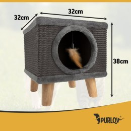 Legowisko dla kota - domek na nóżkach Purlov 26215