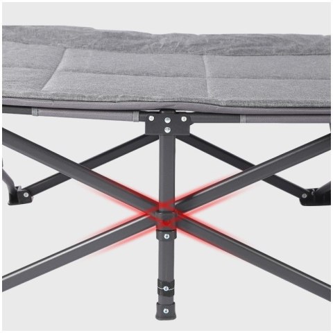 Łóżko turystyczne, polowe, kanadyjka 187 x 68cm składane z kieszonką AR05SZ