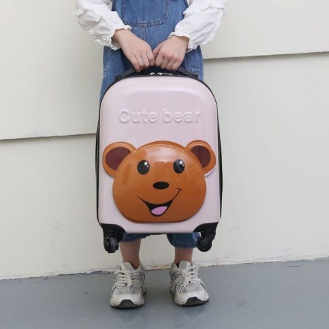 WALIZKA DZIECIĘCA KABINOWA BAGAŻ DZIECI miś róż WP05