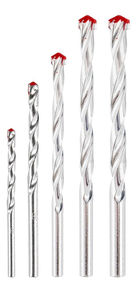 Zestaw wierteł do betonu: 3, 4, 5, 6, 7, 8, 9, 10 mm, zestaw 8 szt. Zestaw wierteł do betonu: 3, 4, 5, 6, 7, 8, 9, 10 mm, zestaw 8 szt.