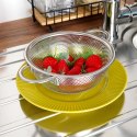 CEDZAK KUCHENNY Z UCHWYTAMI DURSZLAK STALOWY SITKO ANETT 16.5CM ORION 124476