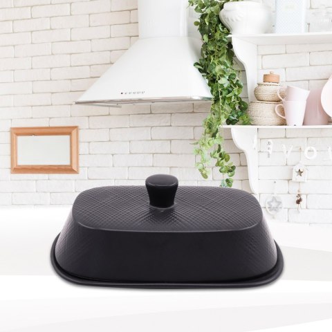 CERAMICZNA MASELNICZKA MASELNICA NA MASŁO MAESTRO BLACK MR-20001-45 CERAMICZNA MASELNICZKA MASELNICA NA MASŁO MAESTRO BLACK MR-20001-45