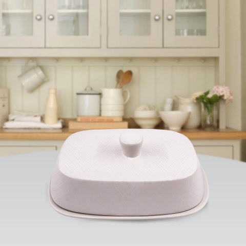 CERAMICZNA MASELNICZKA MASELNICA NA MASŁO MAESTRO WHITE MR-20002-45 CERAMICZNA MASELNICZKA MASELNICA NA MASŁO MAESTRO WHITE MR-20002-45