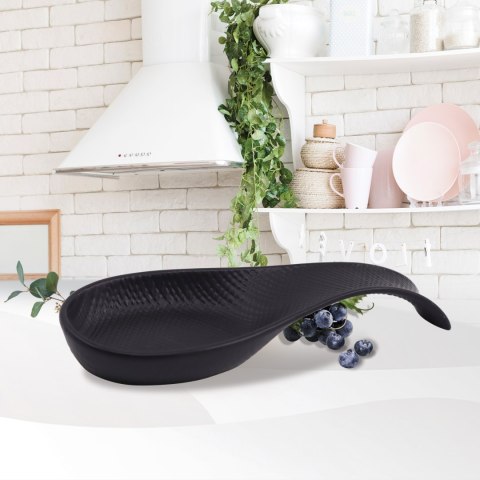 CERAMICZNA PODSTAWKA POD ŁYŻKĘ WAZOWĄ MAESTRO BLACK MR-20001-46 CERAMICZNA PODSTAWKA POD ŁYŻKĘ WAZOWĄ MAESTRO BLACK MR-20001-46
