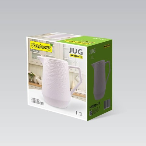 CERAMICZNY DZBANEK NA WODĘ MLEKO SOKI 1.0L MAESTRO WHITE MR-20002-55 CERAMICZNY DZBANEK NA WODĘ MLEKO SOKI 1.0L MAESTRO WHITE MR-20002-55