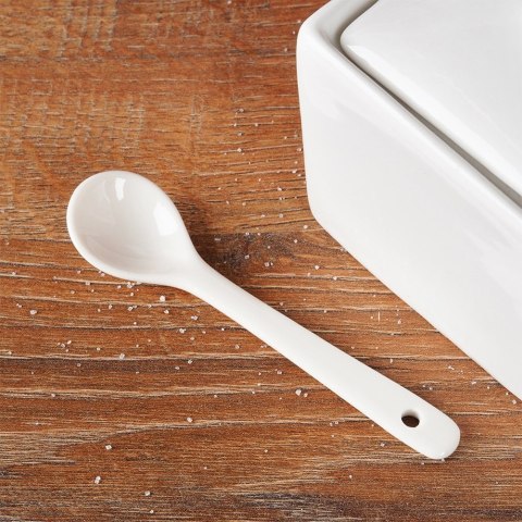 CUKIERNICZKA Z ŁYŻECZKĄ PORCELANOWA BIAŁA 200 ML HIT 153509 CUKIERNICZKA Z ŁYŻECZKĄ PORCELANOWA BIAŁA 200 ML HIT 153509