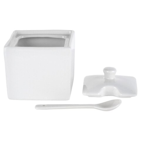CUKIERNICZKA Z ŁYŻECZKĄ PORCELANOWA BIAŁA 200 ML HIT 153509 CUKIERNICZKA Z ŁYŻECZKĄ PORCELANOWA BIAŁA 200 ML HIT 153509