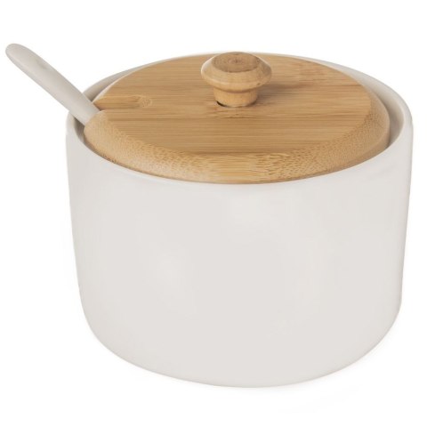 CUKIERNICZKA Z ŁYŻECZKĄ PORCELANOWA BIAŁA CUKIERNICA POJEMNIK NA CUKIER WHITELINE 240 ML ORION 126714 CUKIERNICZKA Z ŁYŻECZKĄ PORCELANOWA BIAŁA CUKIERNICA POJEMNIK NA CUKIER WHITELINE 240 ML ORION 126714