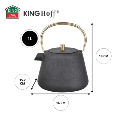 CZAJNICZEK ŻELIWNY ZAPARZACZ DO HERBATY KAWY 1.0L KINGHOFF KH-1932 CZAJNICZEK ŻELIWNY ZAPARZACZ DO HERBATY KAWY 1.0L KINGHOFF KH-1932