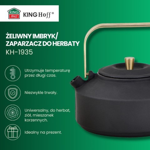 CZAJNICZEK ŻELIWNY ZAPARZACZ DO HERBATY KAWY 1.0L KINGHOFF KH-1935 CZAJNICZEK ŻELIWNY ZAPARZACZ DO HERBATY KAWY 1.0L KINGHOFF KH-1935