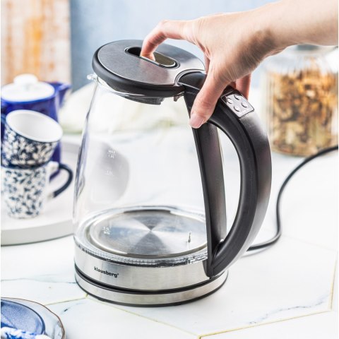 CZAJNIK ELEKTRYCZNY Z REGULACJĄ TEMPERATURY SZKLANY 1.8L KLAUSBERG KB-7887